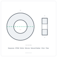 Rubber Washer 1" OD x 1/2" ID x 1/8" Thick - washer spec diagram