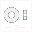 Rubber Washer 1" OD x 7/16" ID x 1/2" Thick - washer spec diagram