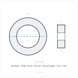 Rubber Washer 1-1/2" OD x 1-1/4" ID x 3/8" Thick - washer spec diagram