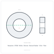 Rubber Washer 1-1/2" OD x 3/4" ID x 1/16" Thick - washer spec diagram