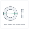 Rubber Washer 1-1/4" OD x 3/4" ID x 1/2" Thick - washer spec diagram