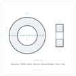 Rubber Washer 1-1/8" OD x 5/8" ID x 1/16" Thick - washer spec diagram