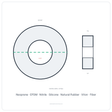 Rubber Washer 13/16" OD x 3/8" ID x 1/4" Thick - washer spec diagram
