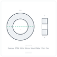 Rubber Washer 1-3/4" OD x 1" ID x 3/8" Thick - washer spec diagram