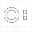 Rubber Washer 1-3/4" OD x 1-1/2" ID x 1/4" Thick - washer spec diagram