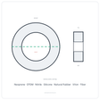 Rubber Washer 15/16" OD x 9/16" ID x 3/32" Thick - washer spec diagram