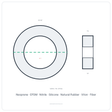 Rubber Washer 1-5/8" OD x 1" ID x 1/8" Thick - washer spec diagram