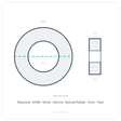 Rubber Washer 1-5/8" OD x 7/8" ID x 3/32" Thick - washer spec diagram