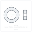 Rubber Washer 2" OD x 1-1/4" ID x 1/8" Thick - washer spec diagram
