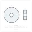 Rubber Washer 2" OD x 1/2" ID x 3/32" Thick - washer spec diagram