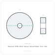 Rubber Washer 2" OD x 3/8" ID x 1/2" Thick - washer spec diagram