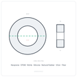 Rubber Washer 2-1/4" OD x 1-1/4" ID x 1/2" Thick - washer spec diagram