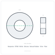 Rubber Washer 3-1/2" OD x 1-1/2" ID x 3/8" Thick - washer spec diagram