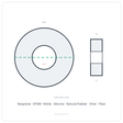 Rubber Washer 3/4" OD x 5/16" ID x 1/2" Thick - washer spec diagram