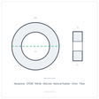 Rubber Washer 5/8" OD x 3/8" ID x 1/2" Thick - washer spec diagram