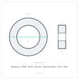 Rubber Washer 5/8" OD x 7/16" ID x 3/16" Thick - washer spec diagram