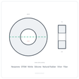Rubber Washer 7/16" OD x 3/16" ID x 3/16" Thick - washer spec diagram