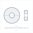 Rubber Washer 9/16" OD x 3/16" ID x 1/2" Thick - washer spec diagram